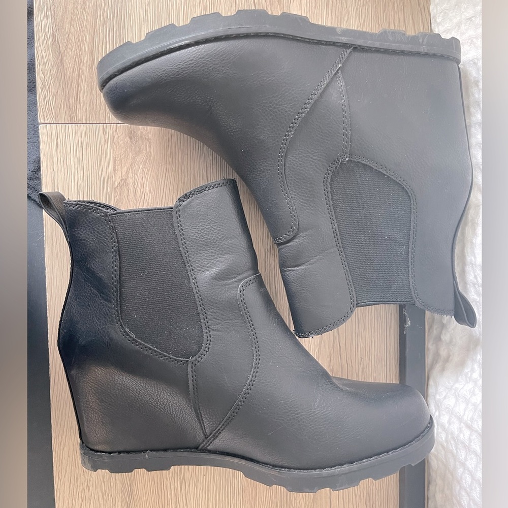 Target brand, Sorel look alike wedged leather boot
